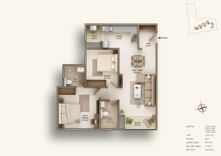 concorde antares 2 bhk